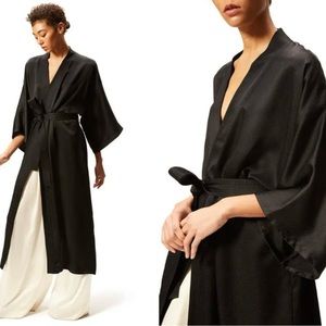 Nili Lotan Maia Silk Kimono Robe jacket